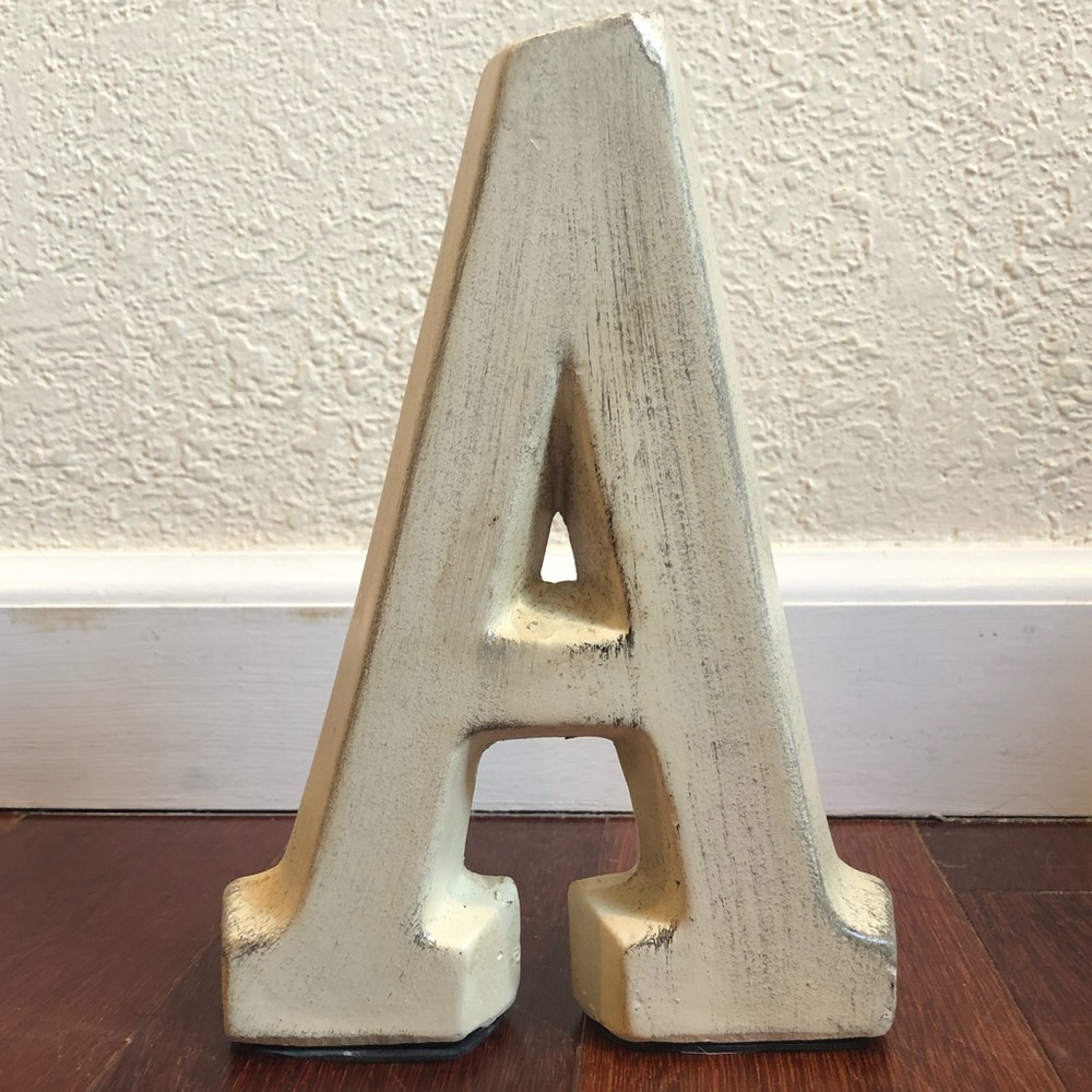 Antique Ceramic Letter “A”
